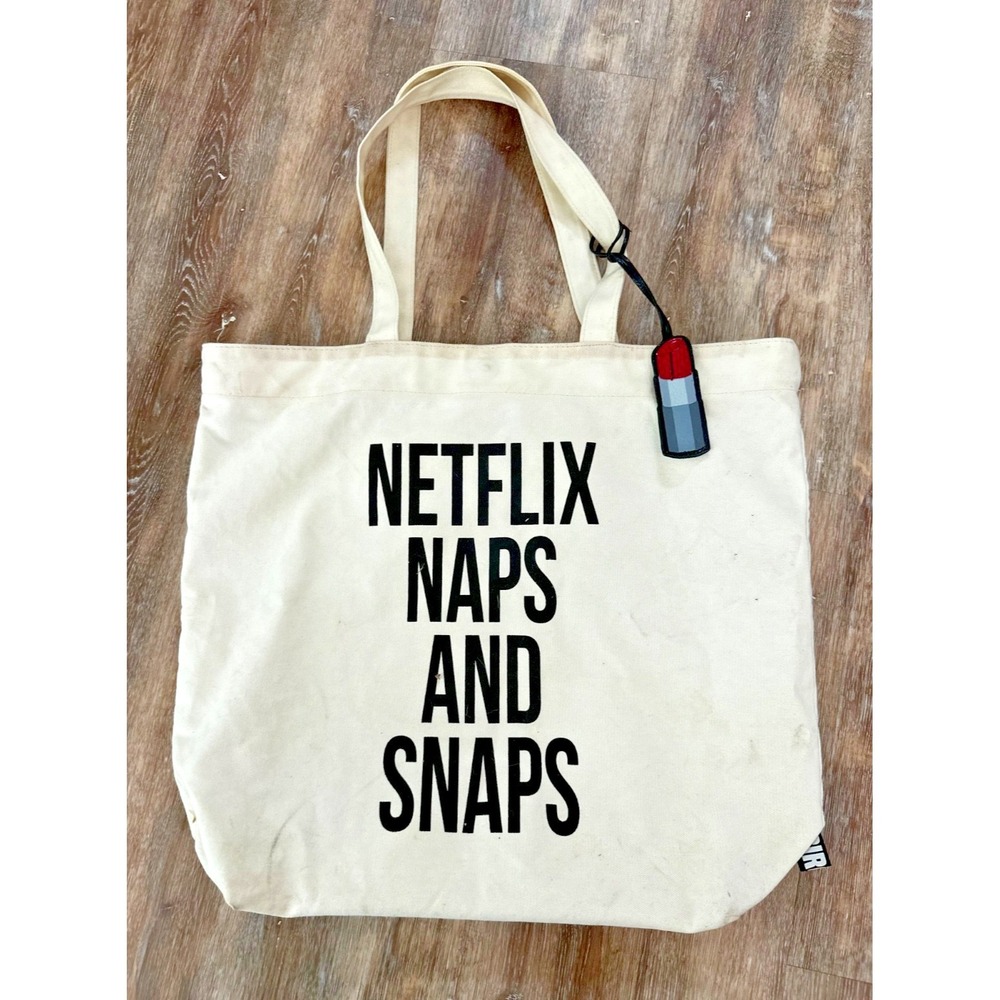 Circus Sam Edelman Netflix Naps And Snaps Tote Bag Canvas Lipstick Fob